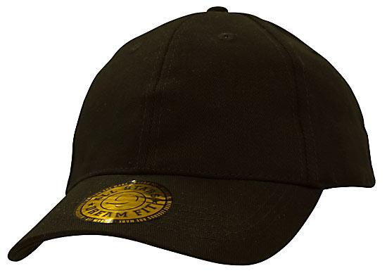 6 Panel BHC-Spandex Dream Fit Cap - Custom Embroidered - Black