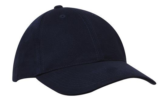 6 Panel BHC-Spandex Dream Fit Cap - Custom Embroidered - Navy