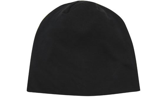 Cotton Beanie - Custom Embroidered - Black