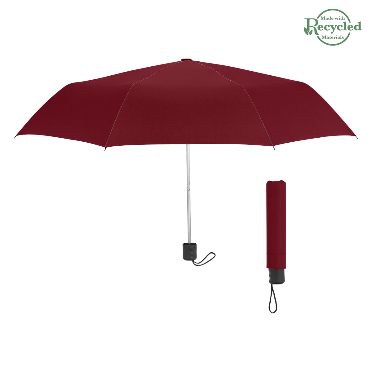 42" Arc Budget Telescopic Umbrella - Maroon