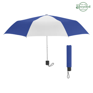 42" Arc Budget Telescopic Umbrella - Royal With White