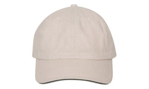 6 Panel US HBC Sandwich Cap & Buckle - Custom Embroidered - Stone-Navy