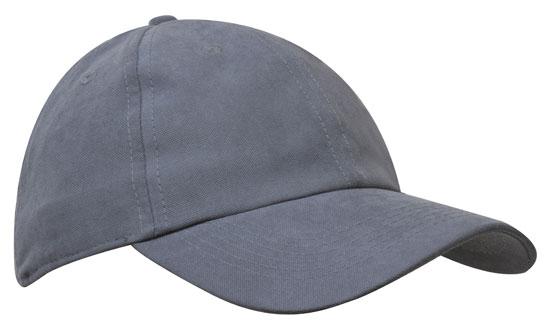 6 Panel Semi-Structured Tactel Cap - Custom Embroidered - Gray