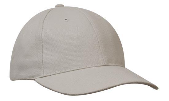 6 Panel Unstructured Heavy Brush Cotton Cap - Stone
