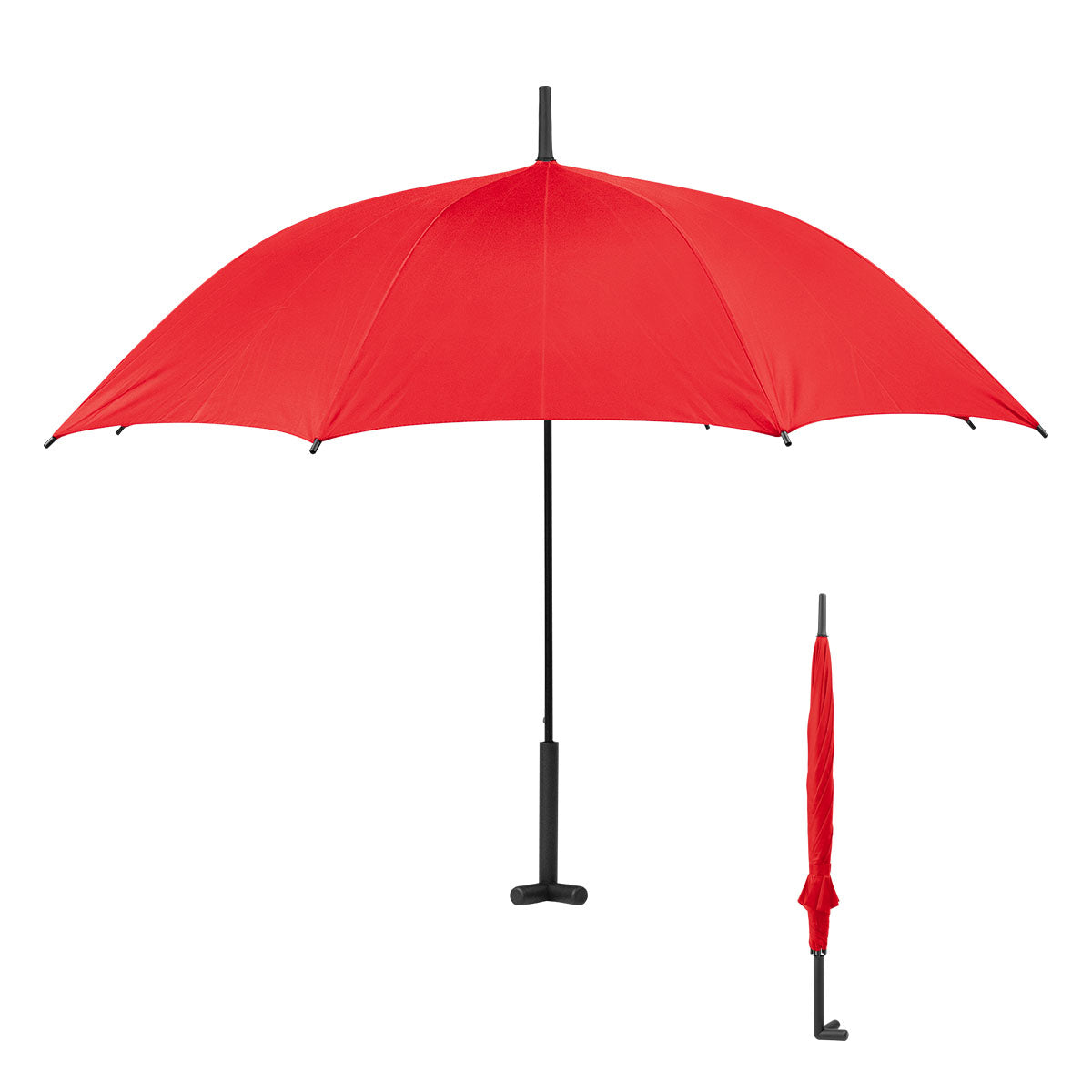 46" Arc Umbrella With Prop Stand - Red