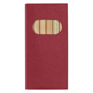 6-Piece Colored Pencil Set - Red