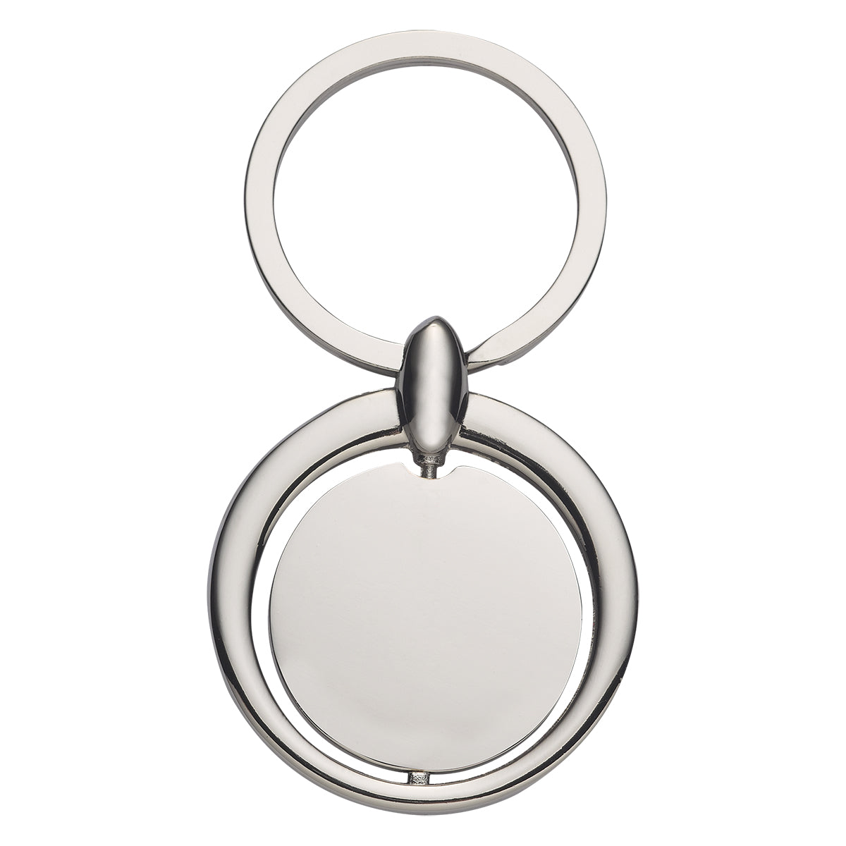 Circular Metal Key Tag - Silver