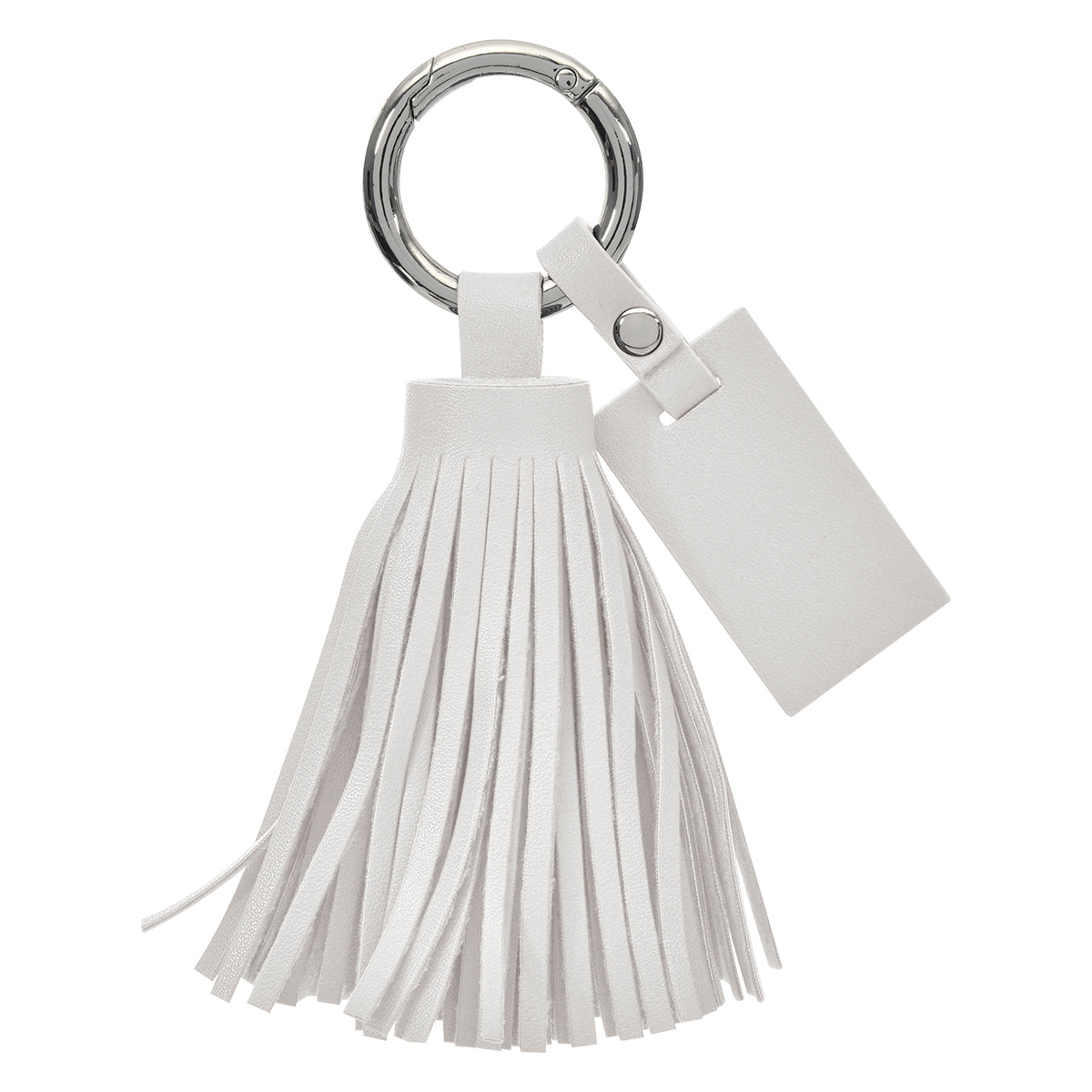 Tassel Key Ring - White