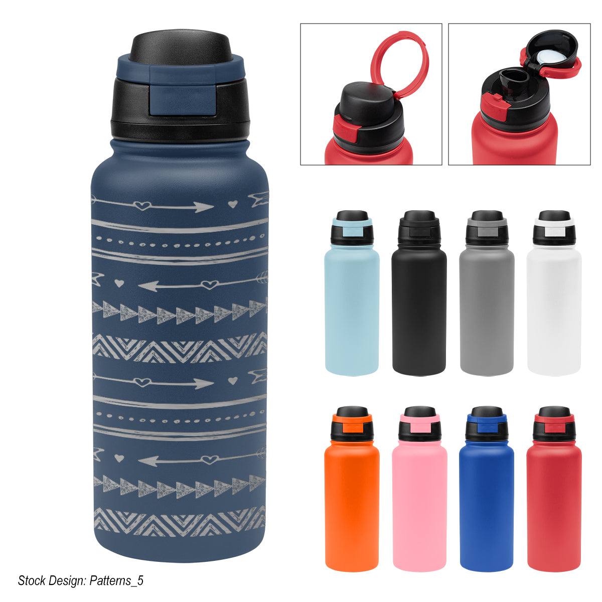 32 Oz. PopSip Stainless Steel Bottle