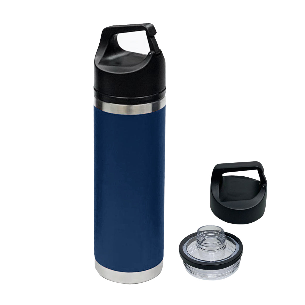 18 Oz. Full Color Davenport Bottle - Navy Blue