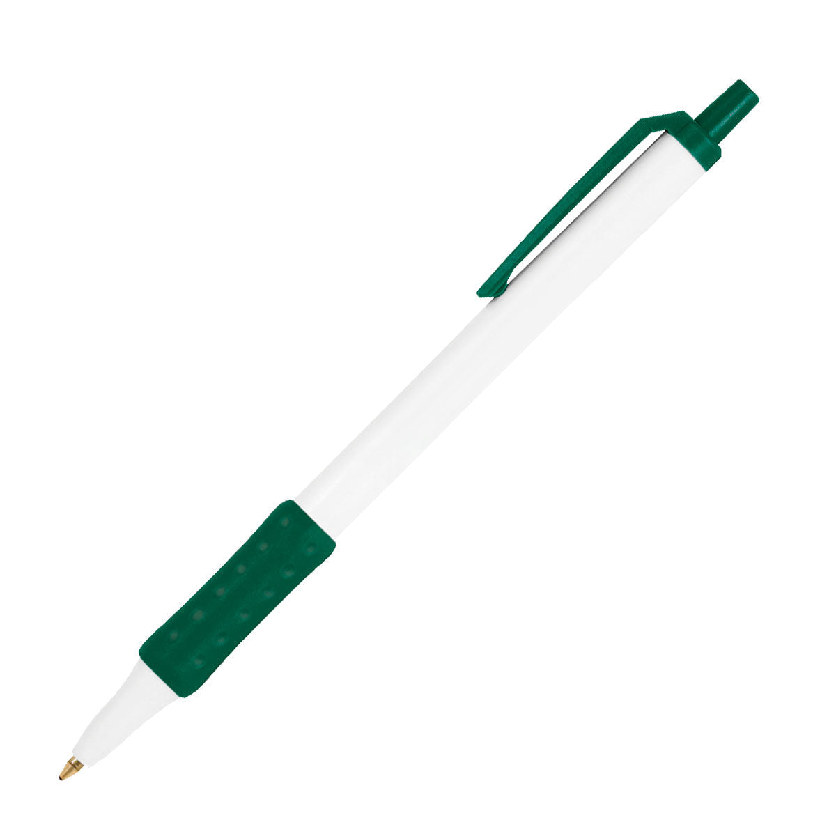 BIC® Clic Stic® Grip Pen - White With Forest Green