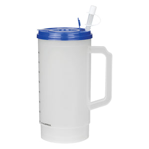 32 Oz. Medical Tumbler With Measurements - Frost White/Blue Lid