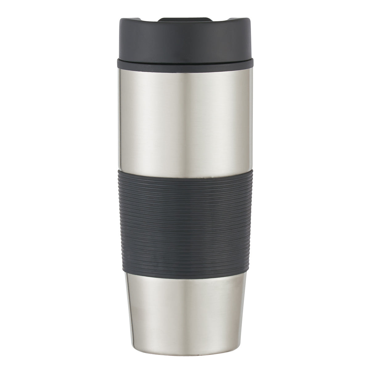 18 Oz. Stainless Steel Gripper Bottle - Silver With Black