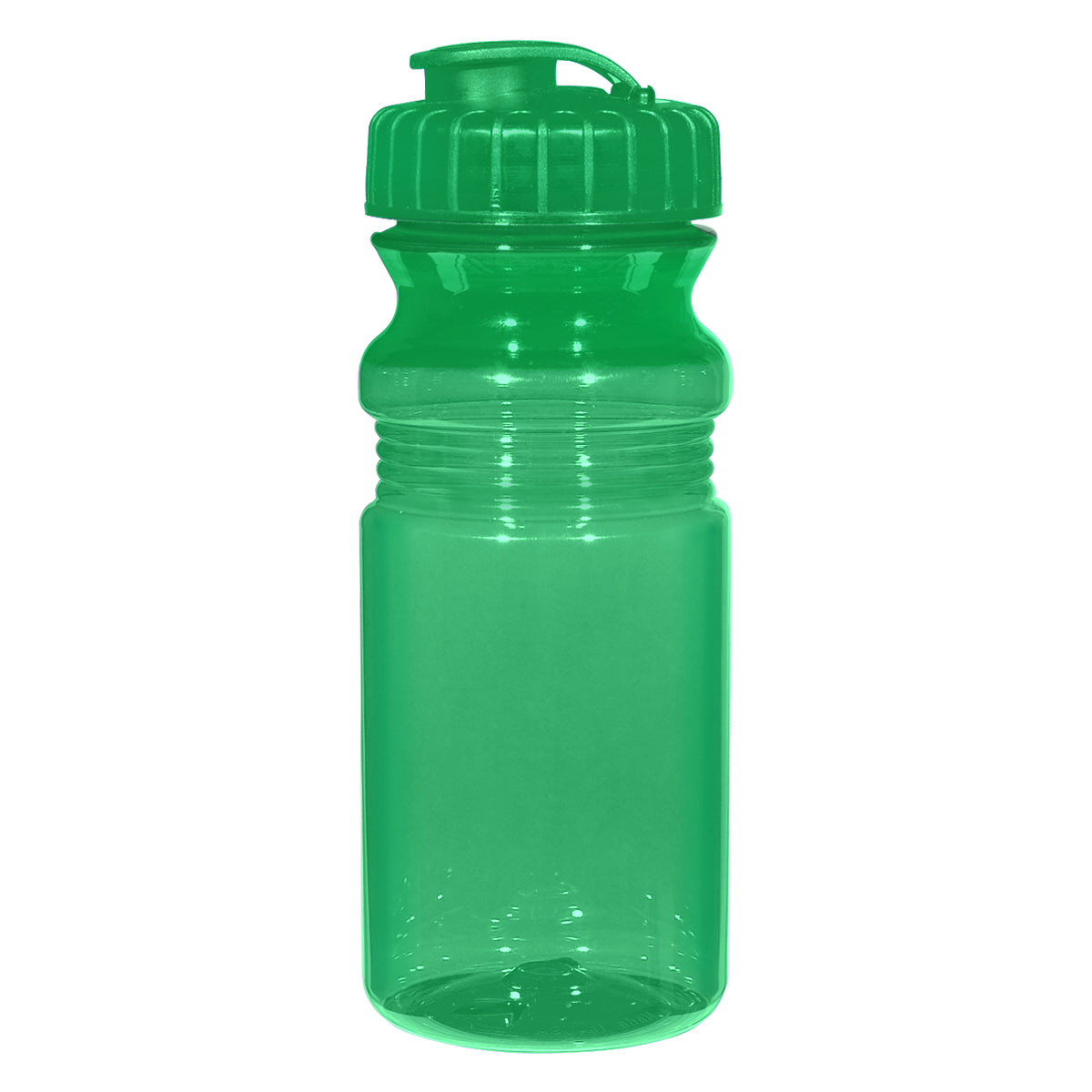 20 Oz. Poly-Clear™ Fitness Bottle With Super Sipper Lid - Translucent Green