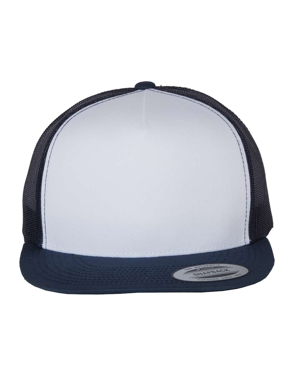 YP Classics Adult Classic Trucker Cap - Navy/ White/ Navy