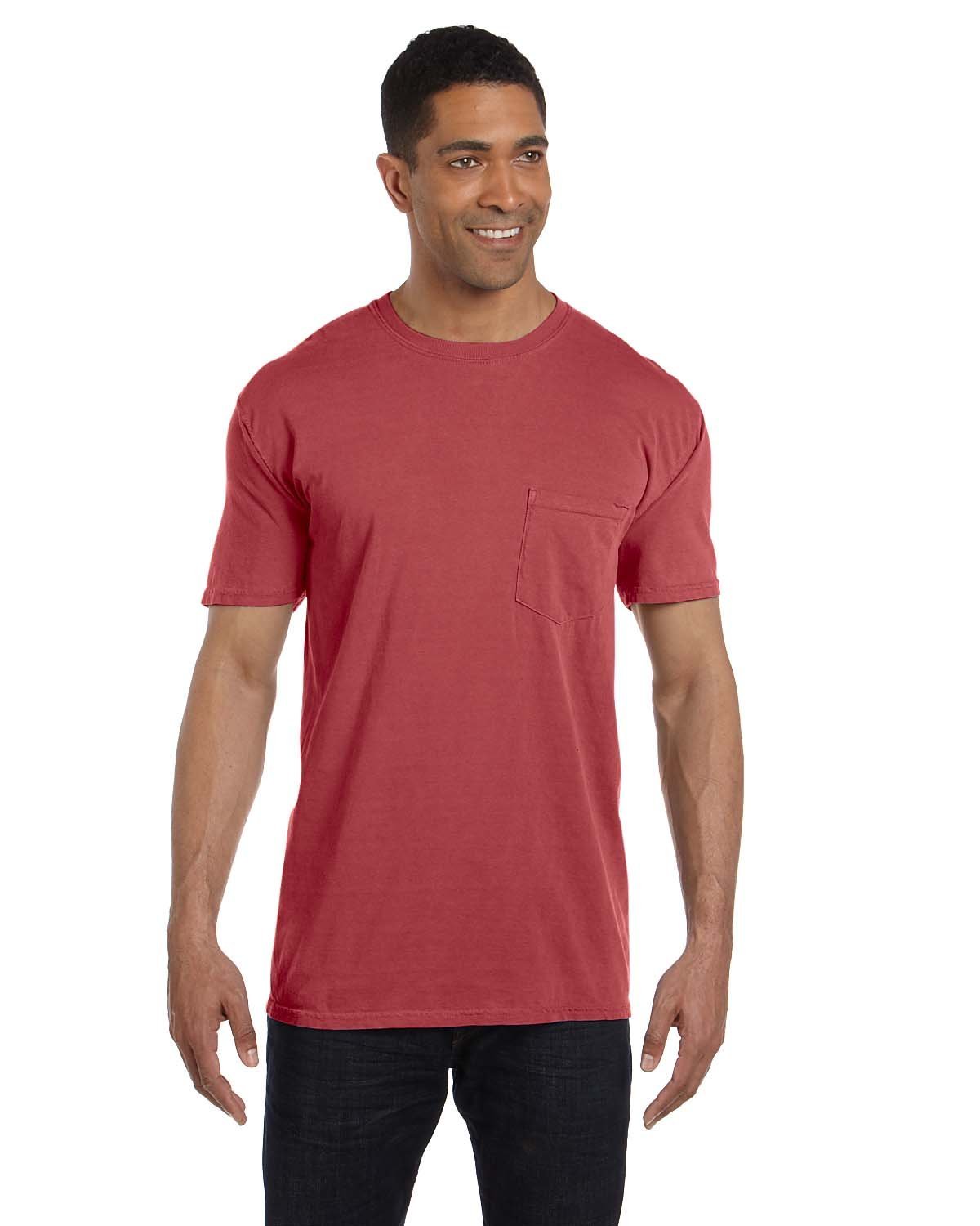 Comfort Colors® Adult Heavyweight RS Pocket T-Shirt - Crimson
