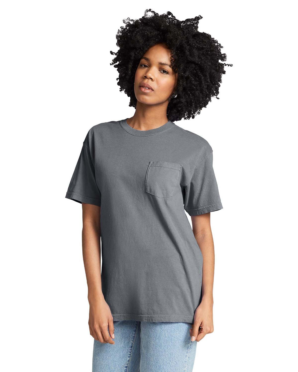 Comfort Colors® Adult Heavyweight RS Pocket T-Shirt - Granite