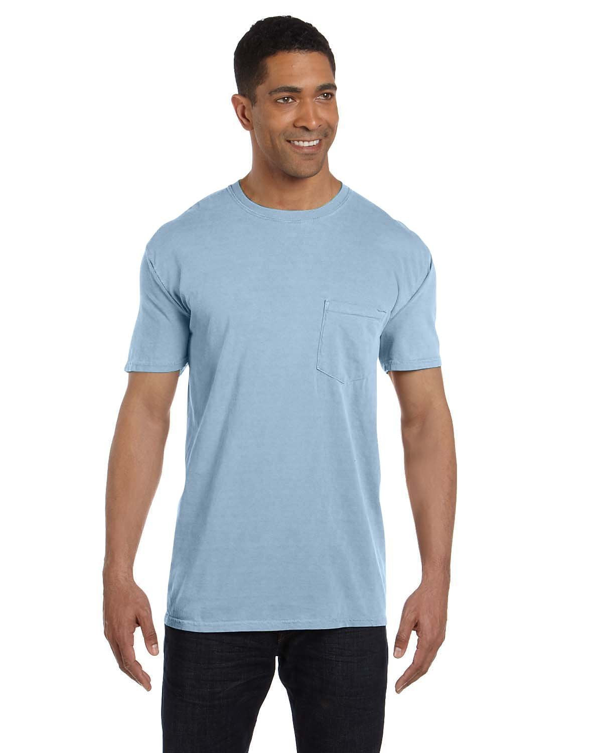 Comfort Colors® Adult Heavyweight RS Pocket T-Shirt - Ice Blue
