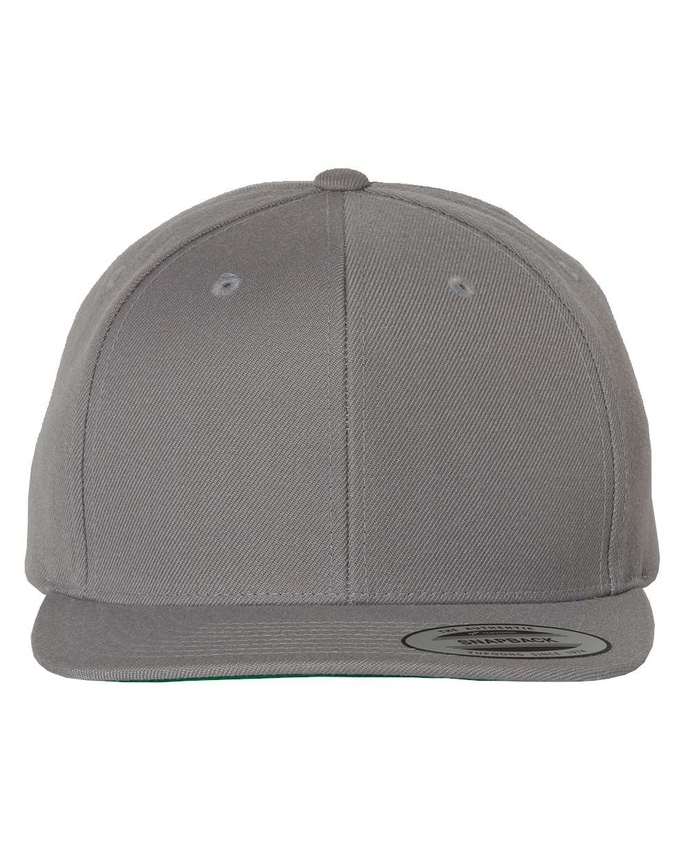 YP Classics Adult Structured Flat Visor Classic Snapback Cap - Silver