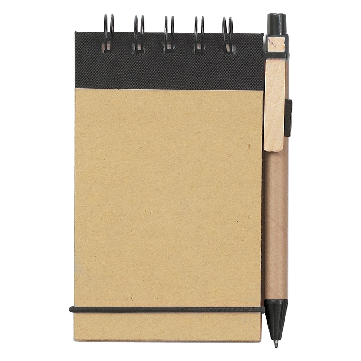 Eco-Inspired Spiral Jotter & Pen - Natural With Black