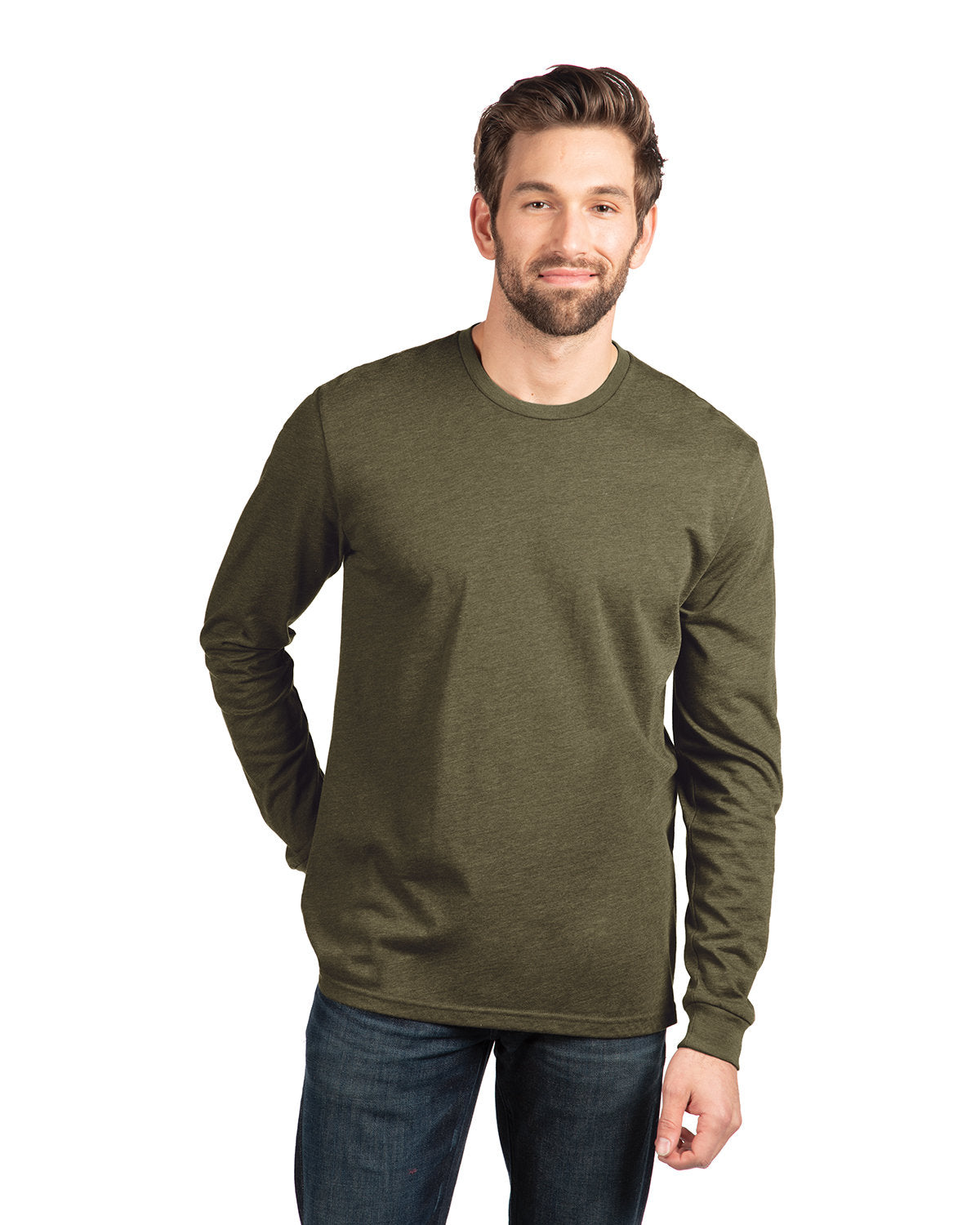 Next Level Apparel Unisex CVC Long-Sleeve T-Shirt - Military Green
