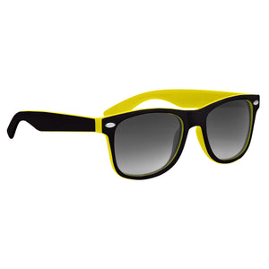 Two-Tone Malibu Sunglasses - Yellow With Black