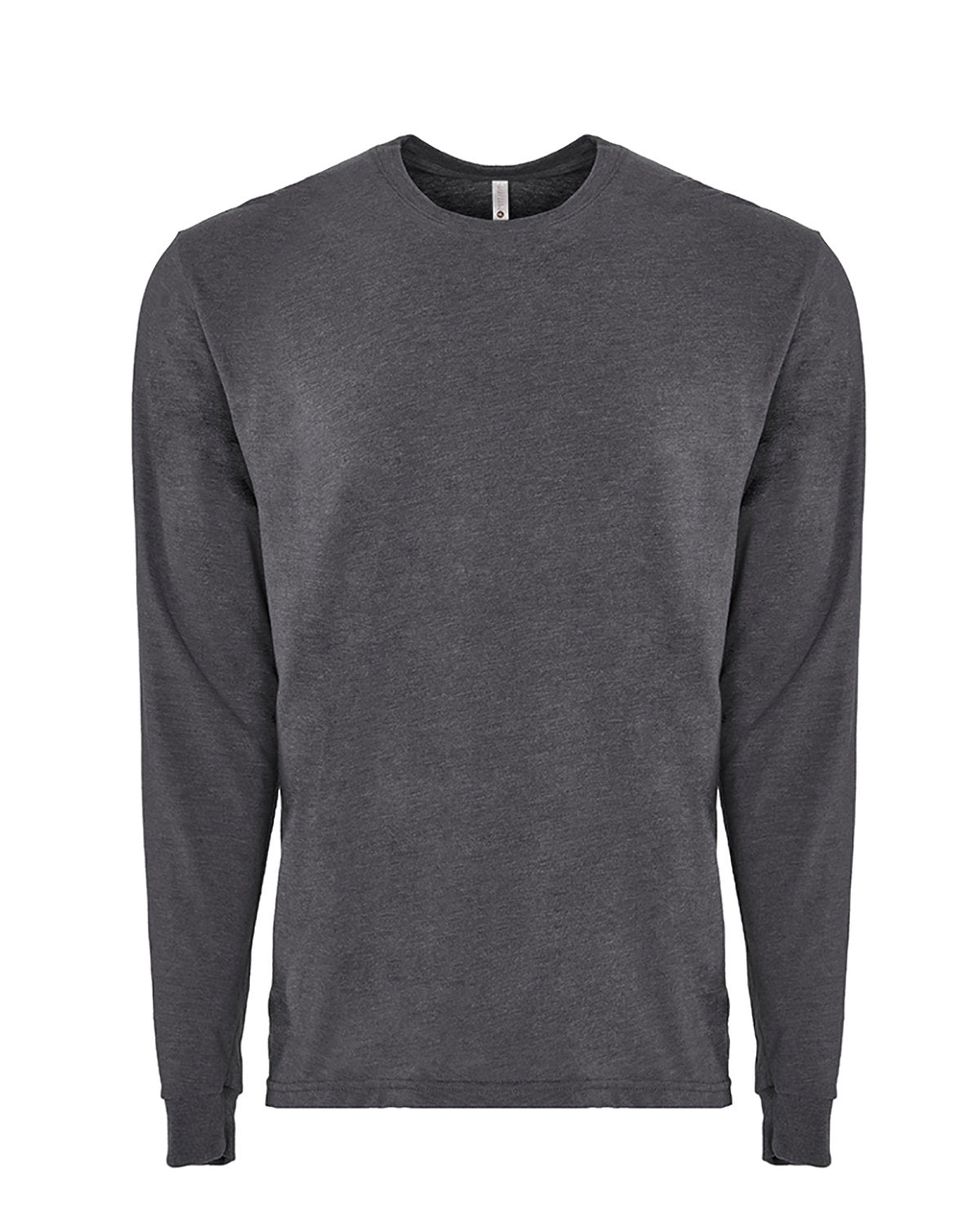 Next Level Apparel Unisex Sueded Long-Sleeve Crew - Heather Metal