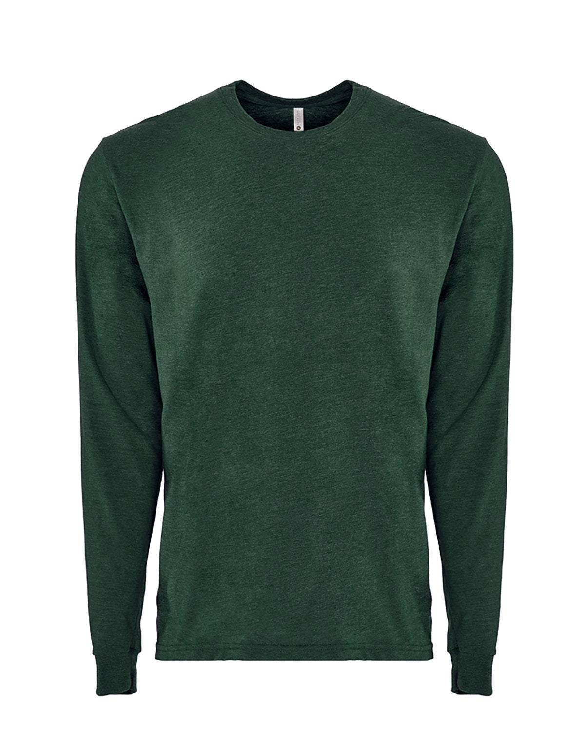Next Level Apparel Unisex Sueded Long-Sleeve Crew - Hthr Forest Grn