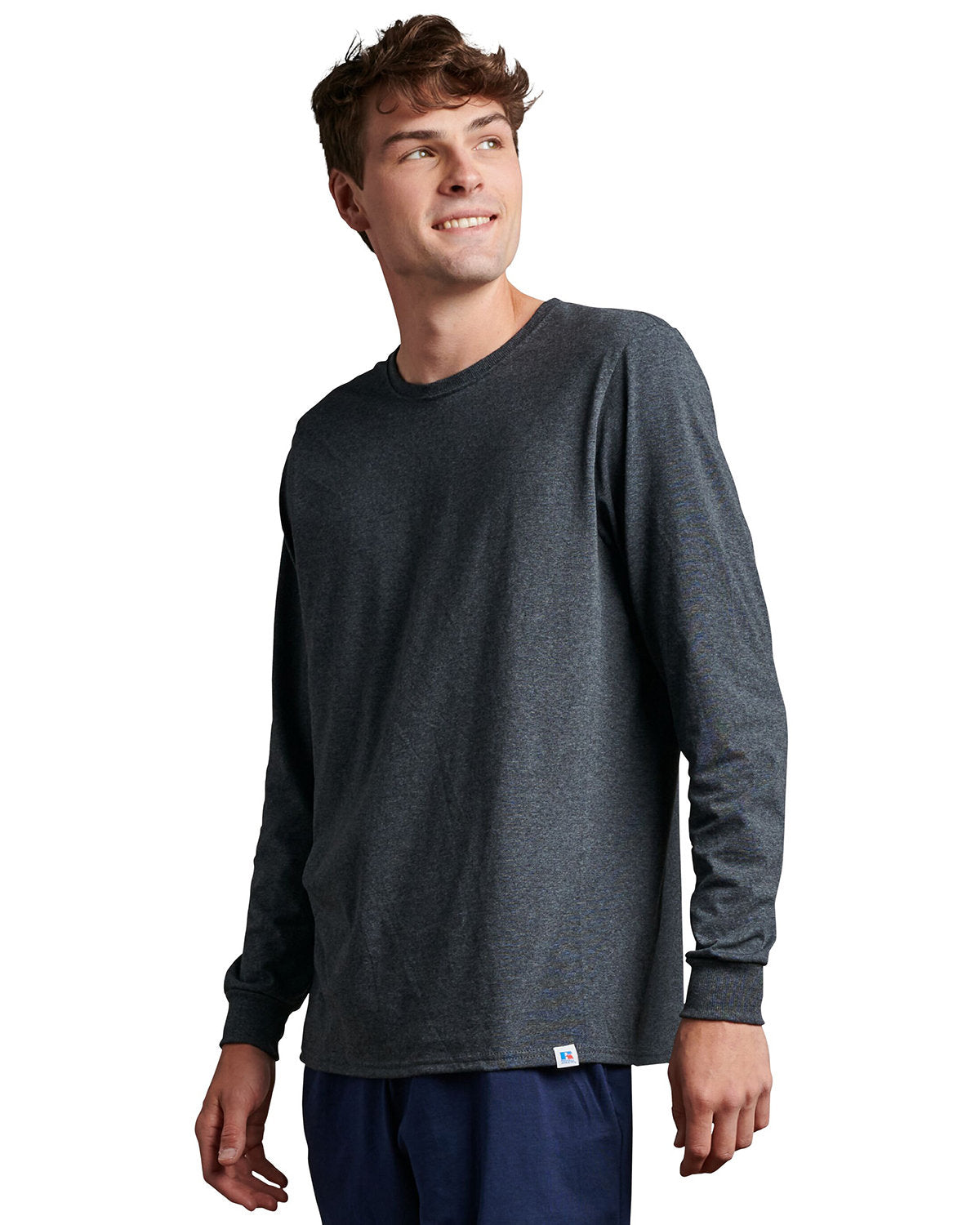 Russell Athletic Unisex Essential Performance Long-Sleeve T-Shirt - Black Heather