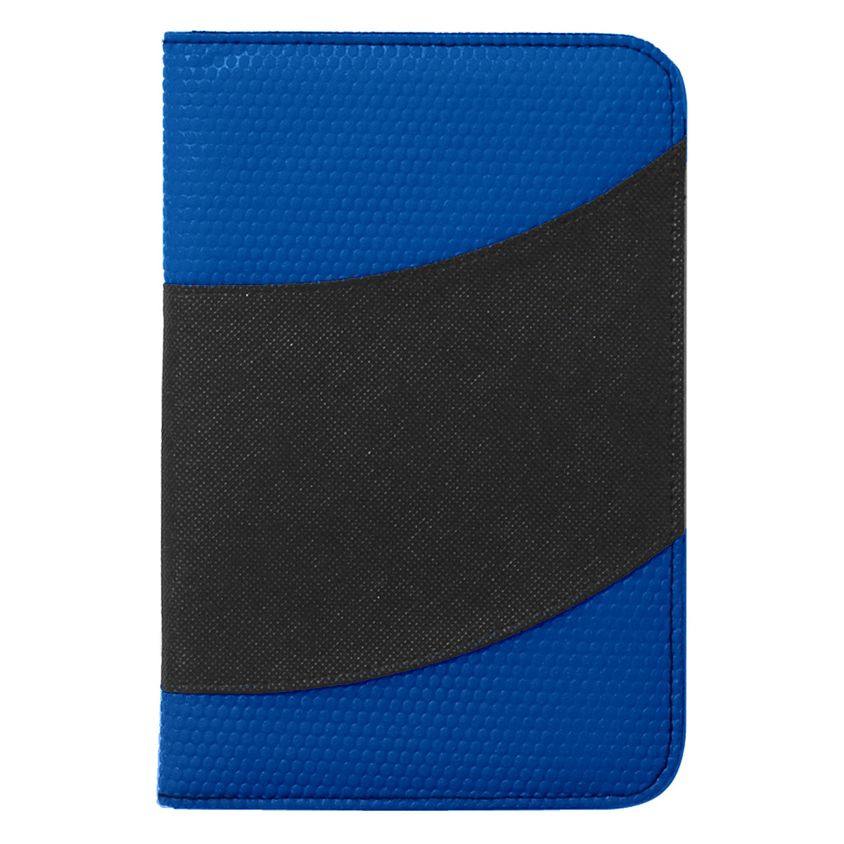 Non-Woven 5" x 7" Bubble Padfolio - Royal Blue With Black