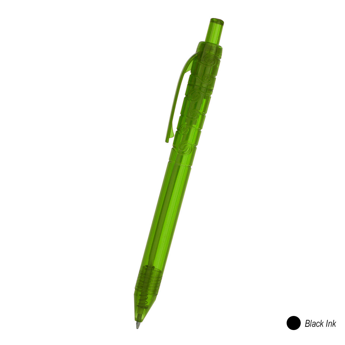 Oasis Bottle-Inspired Pen - Trans Green With Black
