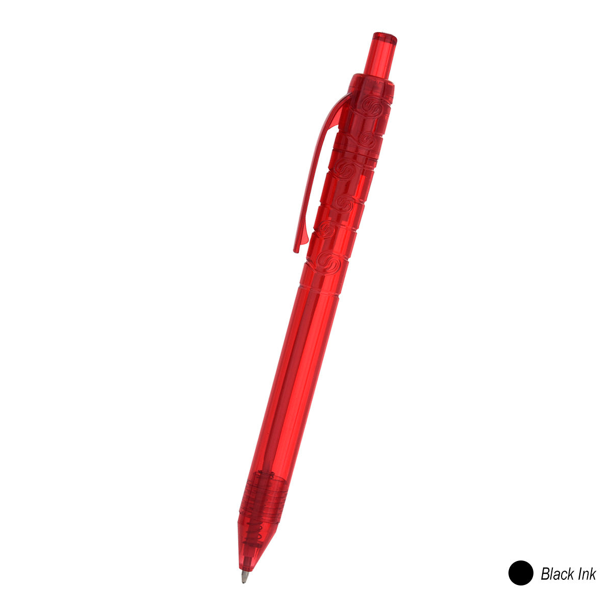 Oasis Bottle-Inspired Pen - Trans Red With Black