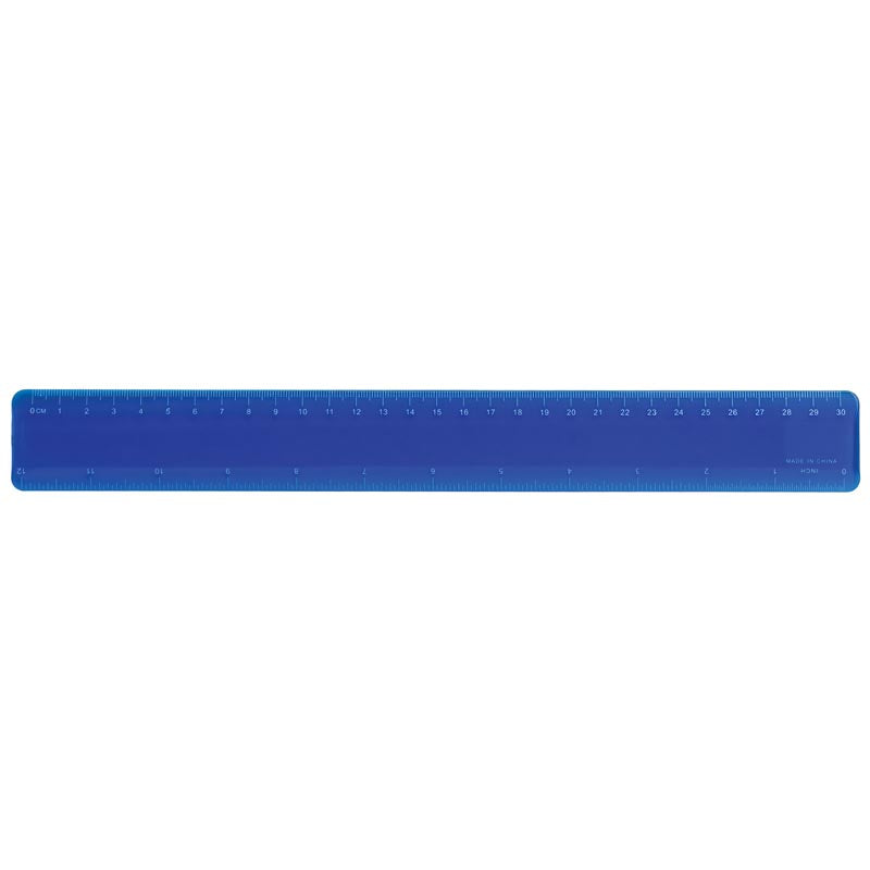 Standard 12 inch Ruler - Translucent Blue