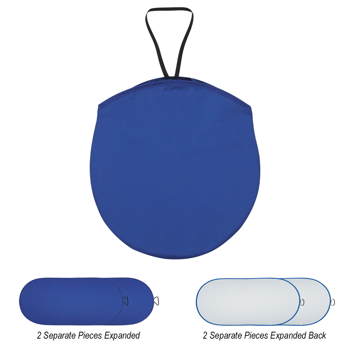 Collapsible Automobile Sun Shades - Royal Blue