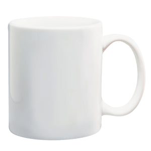 11 oz. White Ceramic Mug - White
