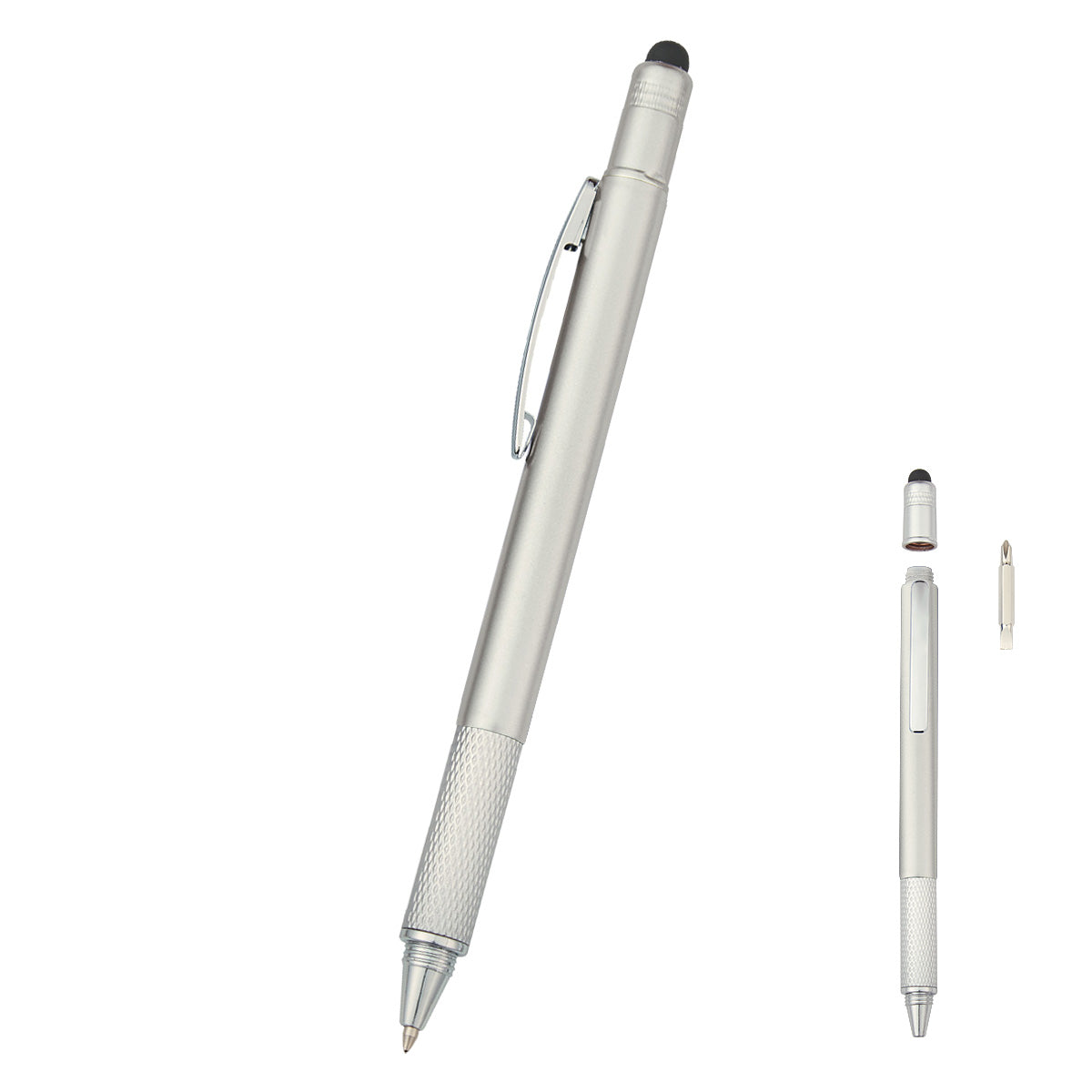 Screwdriver Pen With Stylus - Silver