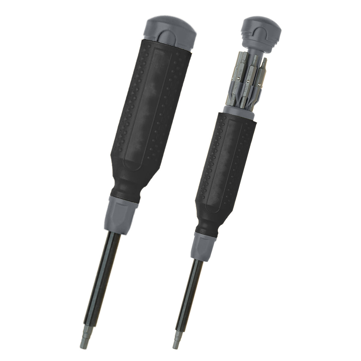 MegaPro Hex 15-In-1 Multi-Bit Screwdriver - Black With Gray