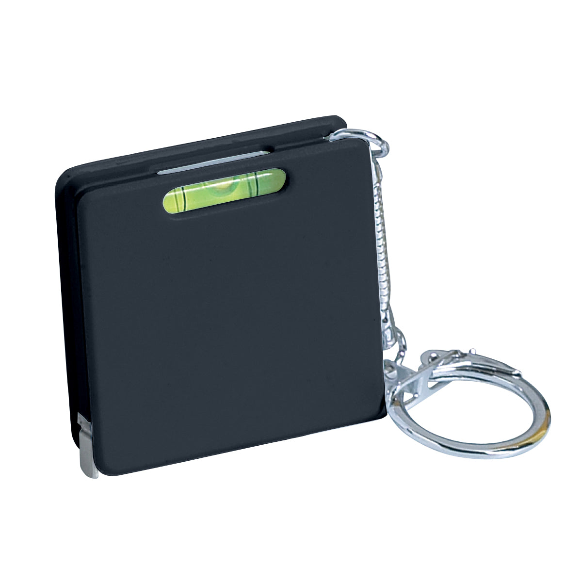 Square Level Tape Measure Key Tag - Black