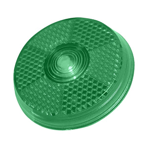 Round Blinking Light With Back Clip - Green