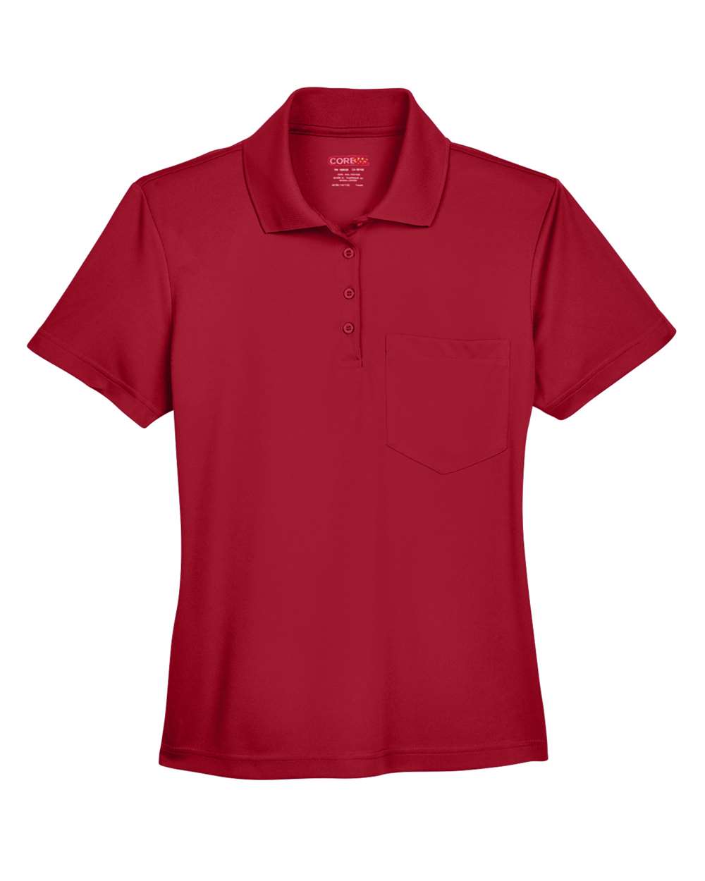 CORE365 Origin Performance Pique Polo with Pocket - Women's - Classic Red