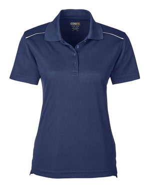 CORE365 Origin Performance Pique Polo Reflective Piping - Women's - Classic Navy