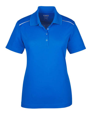 CORE365 Origin Performance Pique Polo Reflective Piping - Women's - True Royal