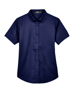 CORE365 Origin Short Sleeve Twill Shirt - Women - Classic Navy