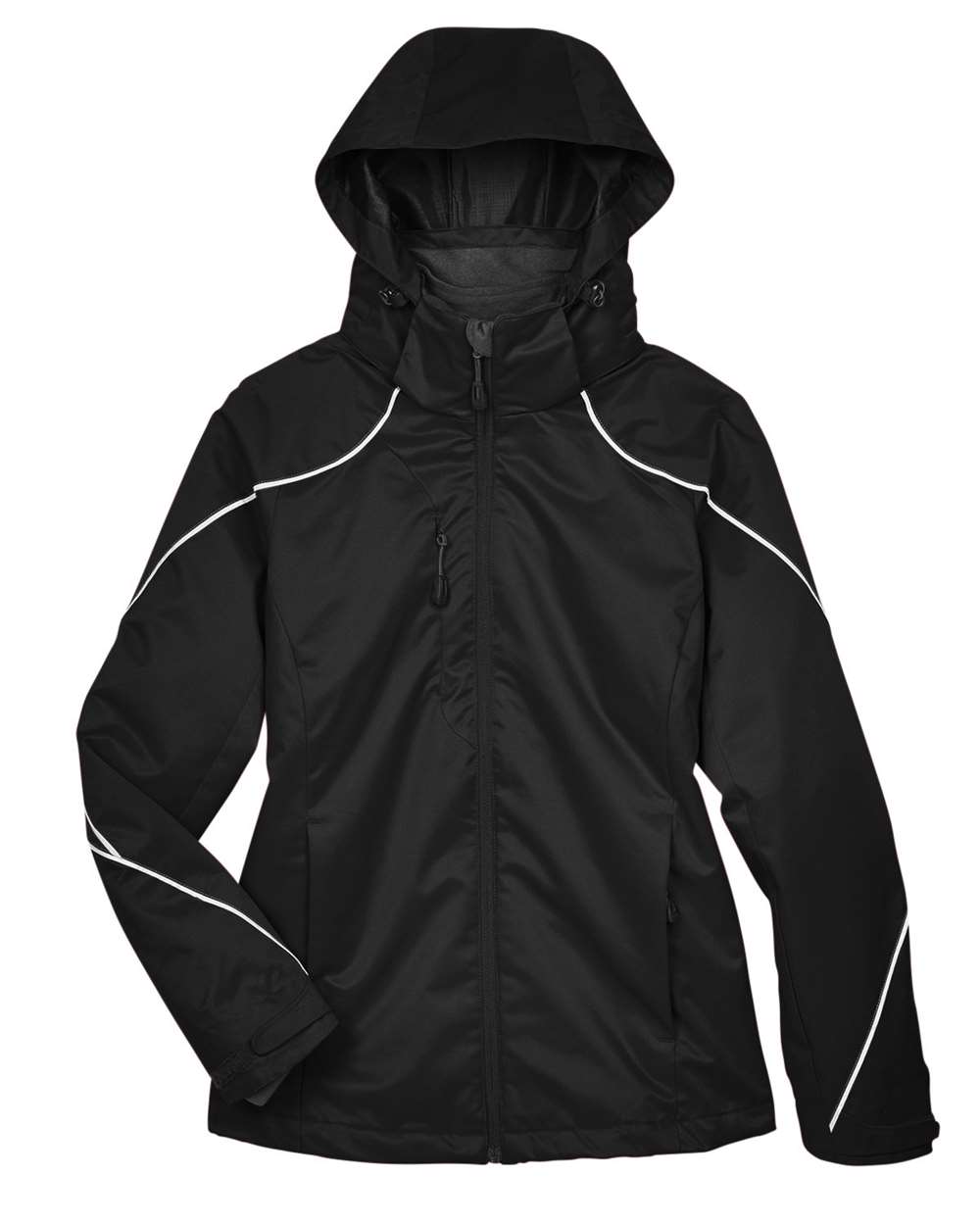 North End Ladies' Angle 3-in-1 Jacket with Bonded Fleece Liner - Black
