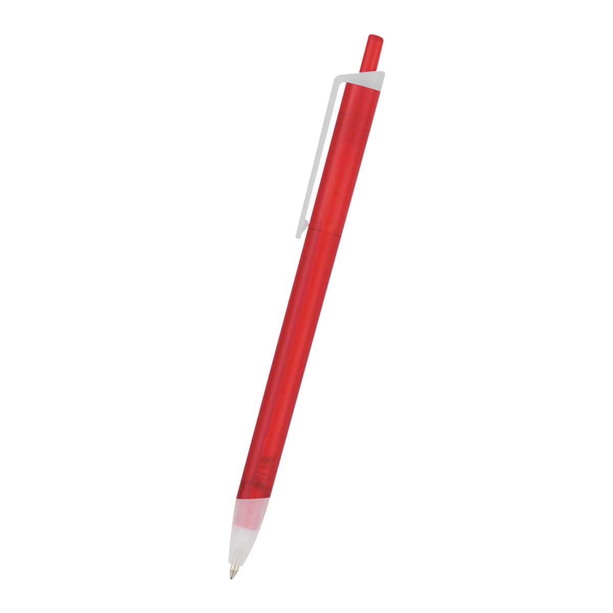 Slim Click Translucent Pen - Frost Red