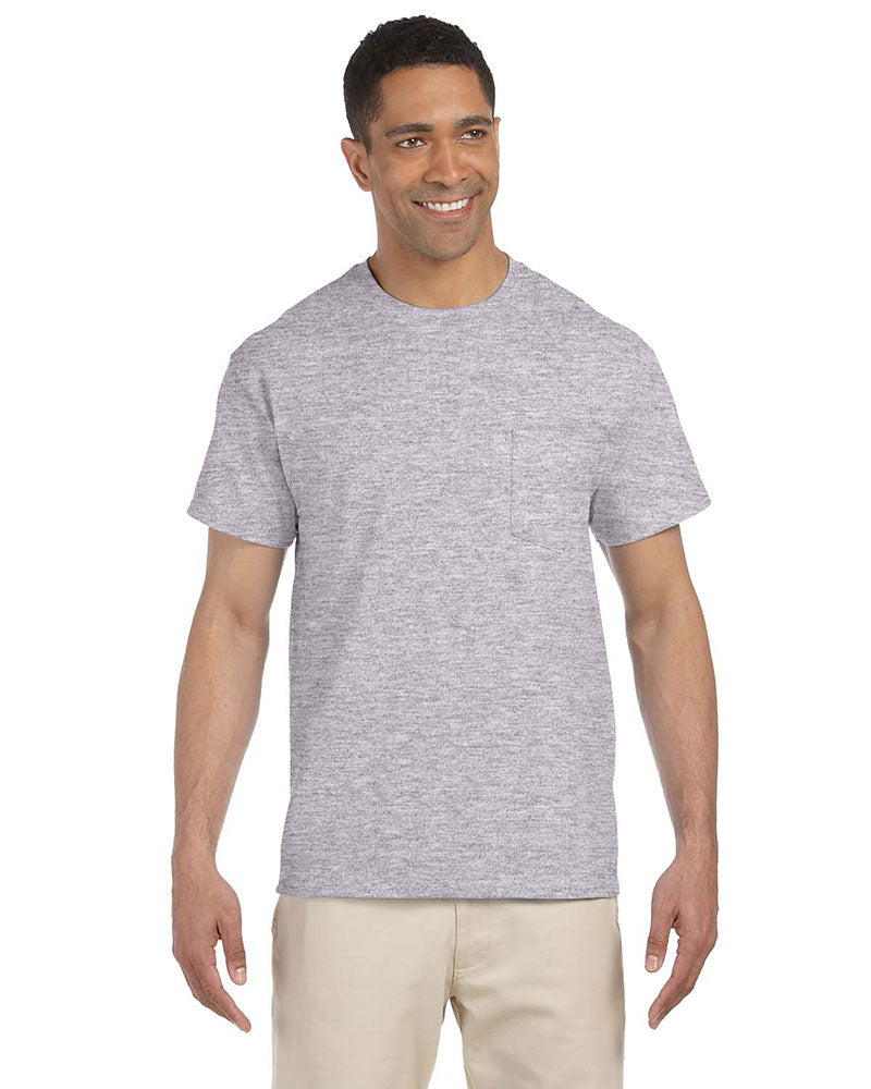 Adult Gildan Ultra Cotton® Pocket T-Shirt - Color - ACG230 - Sport Grey