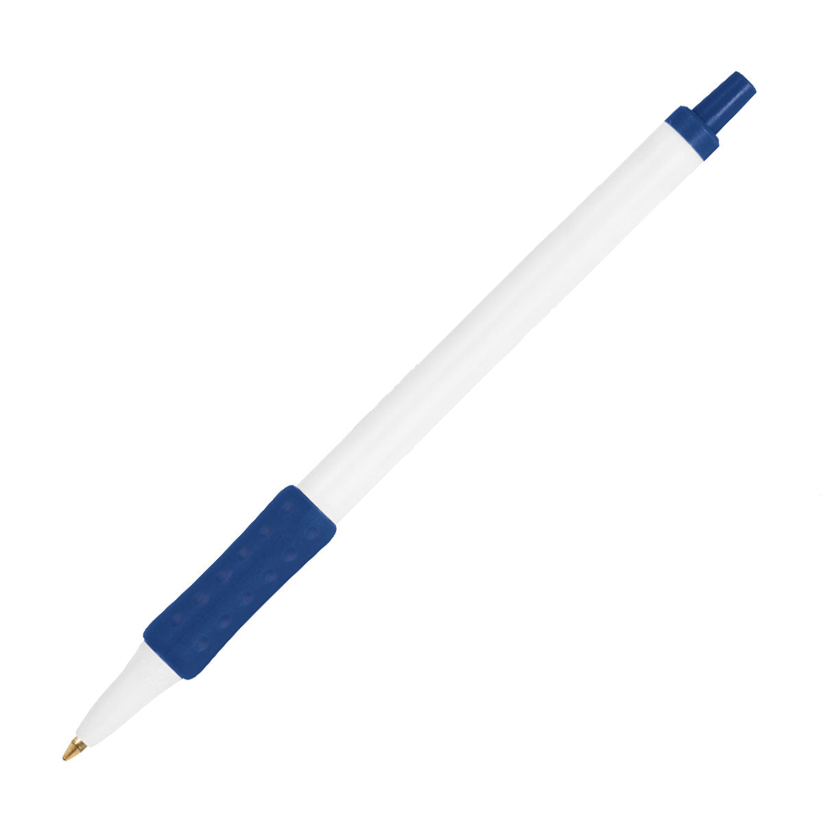 BIC® Clic Stic® Grip Pen - White With Blue