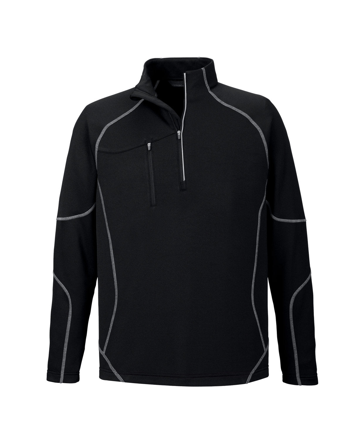 North End Adult Catalyst Performance Fleece Quarter-Zip - Black