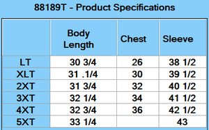 CORE365 Men's Tall Brisk Insulated Jacket - Specs