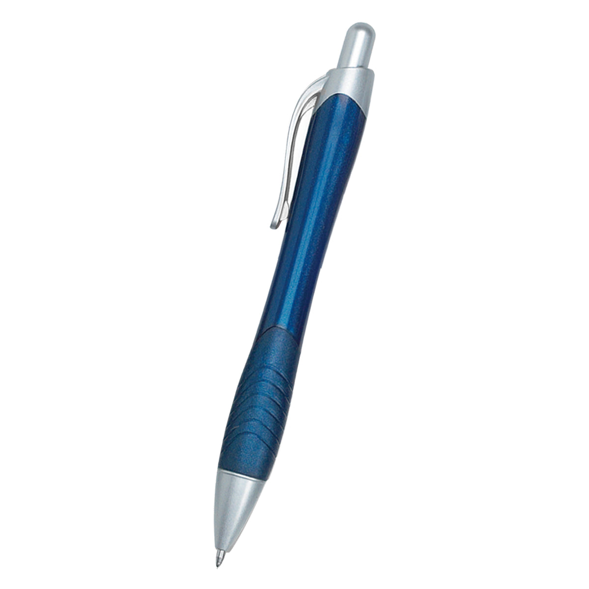 Rio Gel Pen With Contoured Rubber Grip - Metallic Blue